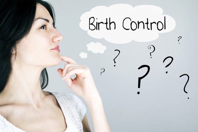 Woman thinking about birth control