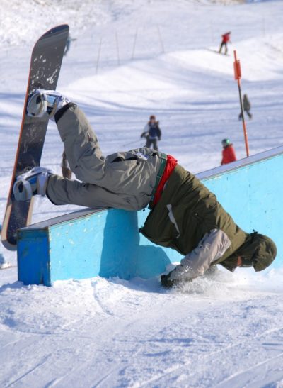 man on snowboard