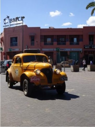 rally car in Marrakech